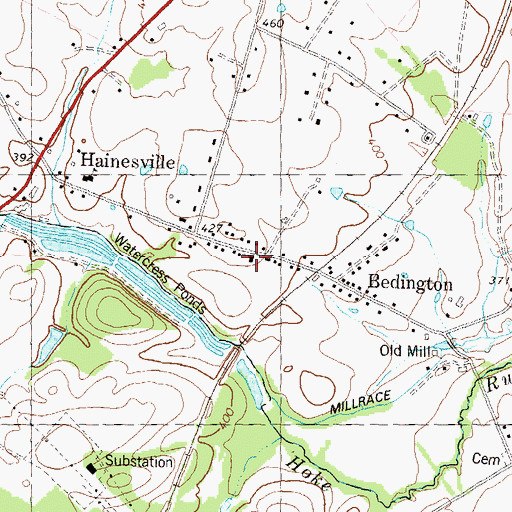 Topographic Map of Beddington Methodist Church, WV