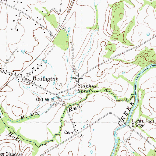 Topographic Map of Beddington School (historical), WV