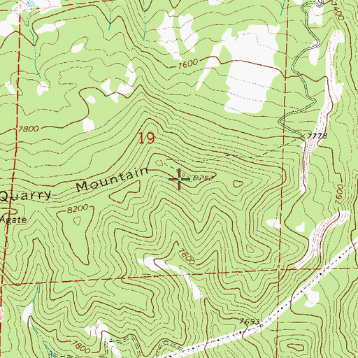 Topographic Map of Quarry Mountain, CO