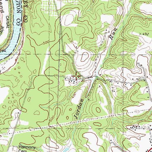 Topographic Map of Cedar Grove School (historical), WV