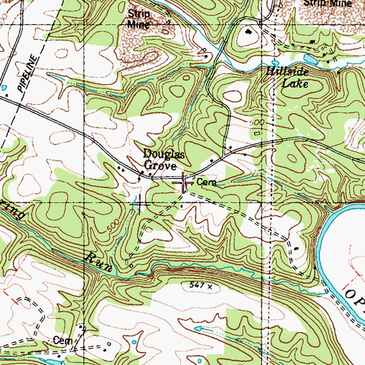 Topographic Map of Douglas Grove School (historical), WV