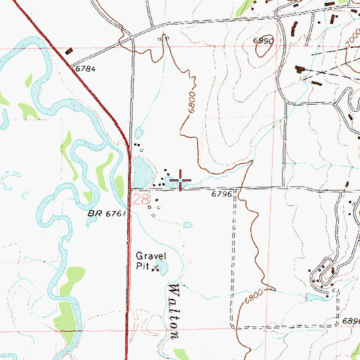 Topographic Map of Burgess Creek, CO