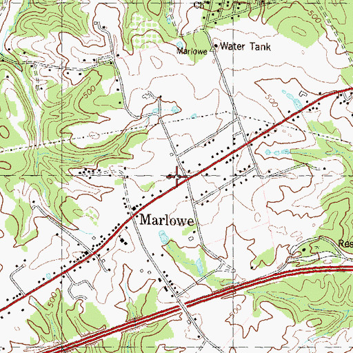 Topographic Map of Falling Waters Post Office, WV