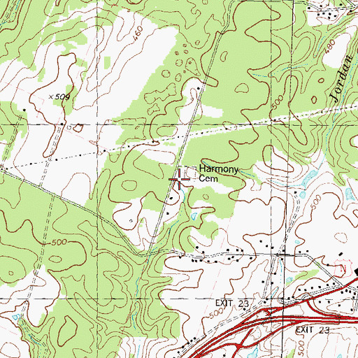 Topographic Map of Harmony Church (historical), WV