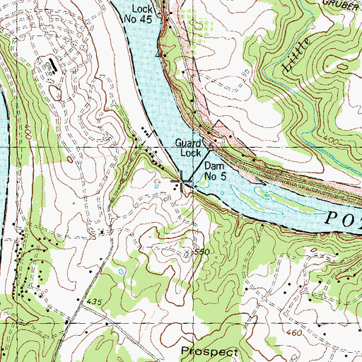 Topographic Map of Honeywood Mills (historical), WV