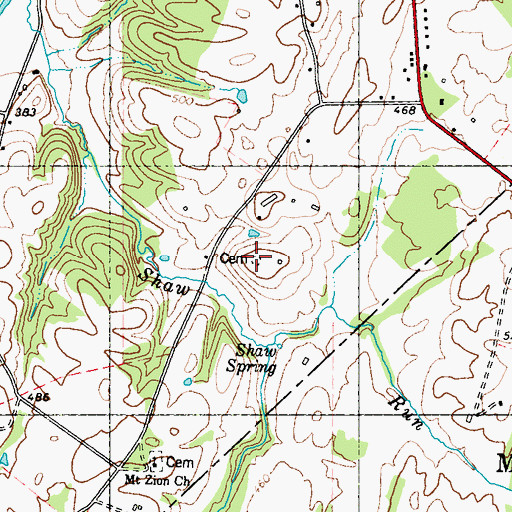 Topographic Map of James M Van Metre Cemetery, WV