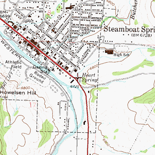 Topographic Map of Heart Spring, CO
