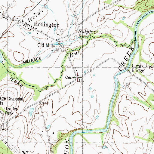 Topographic Map of Light Cemetery Number 1, WV