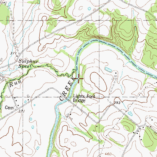 Topographic Map of Lights Ford, WV