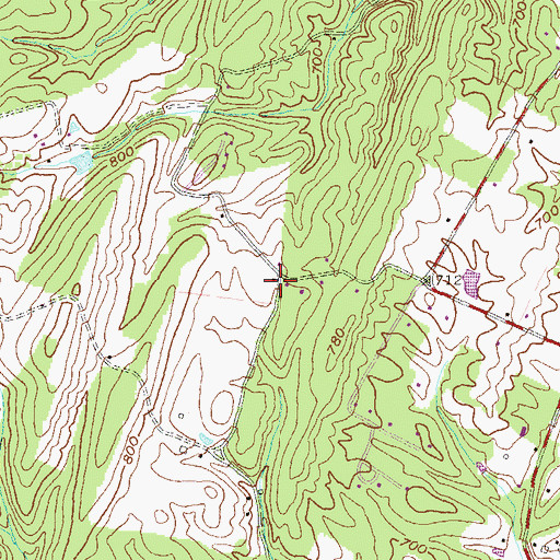 Topographic Map of Locust Grove School (historical), WV