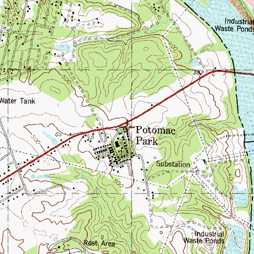 Topographic Map of Maidstone School (historical), WV