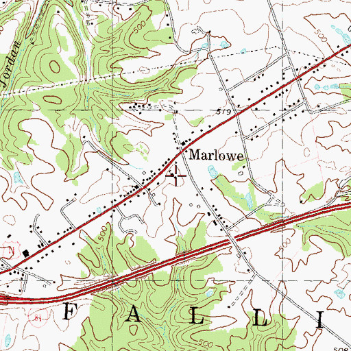 Topographic Map of Marlowe Elementary School, WV