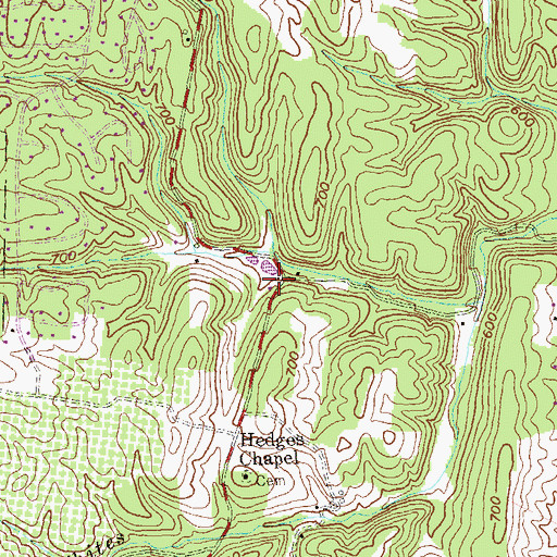 Topographic Map of Mingo School (historical), WV