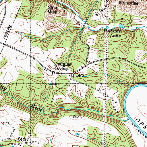 Topographic Map of Mount Olive Church (historical), WV