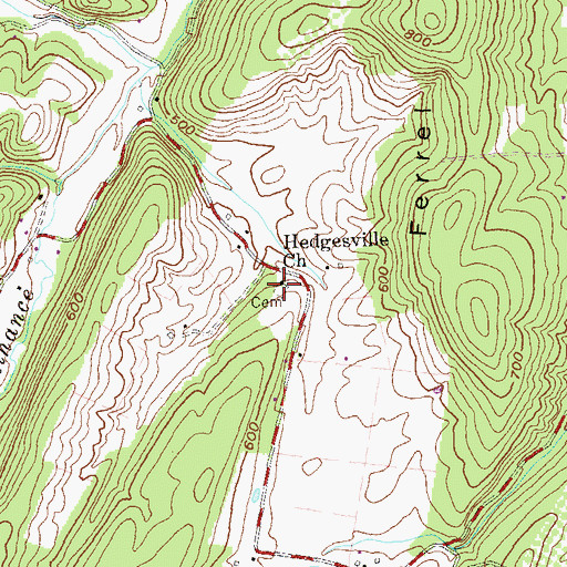 Topographic Map of Pittman Cemetery, WV