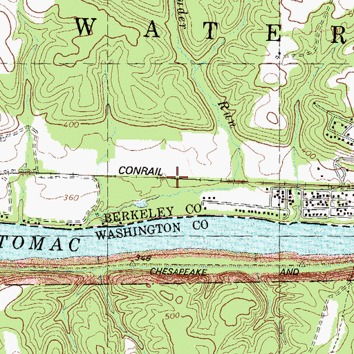 Topographic Map of Potomac Siding (historical), WV