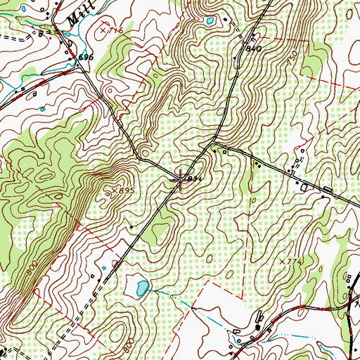 Topographic Map of Ridge School (historical), WV