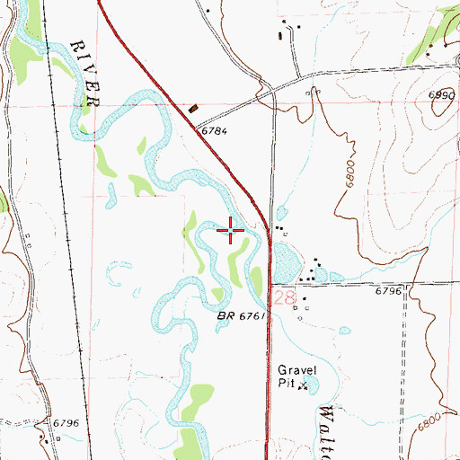 Topographic Map of Walton Creek, CO