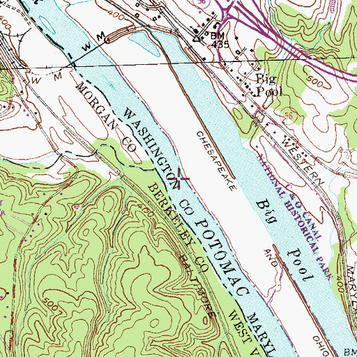 Topographic Map of Runners Ferry (historical), WV