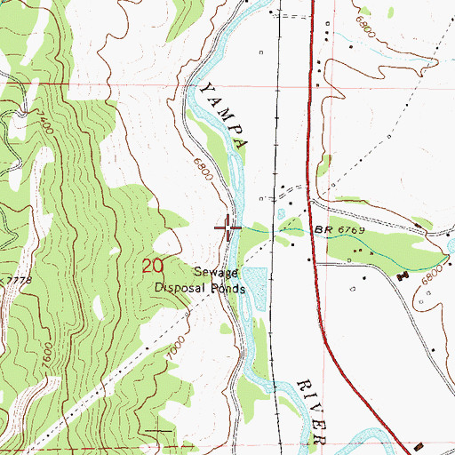 Topographic Map of Fish Creek, CO