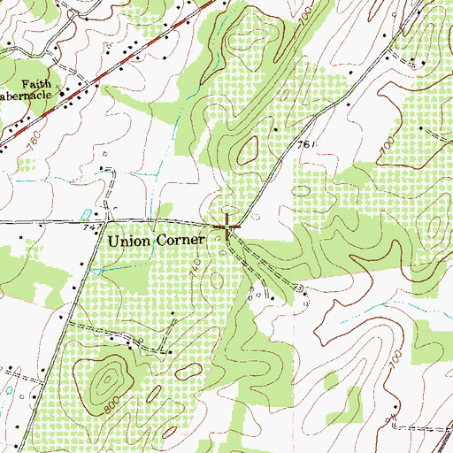 Topographic Map of Union Corner School (historical), WV