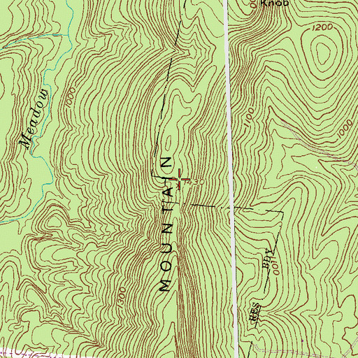Topographic Map of Whites Gap, WV
