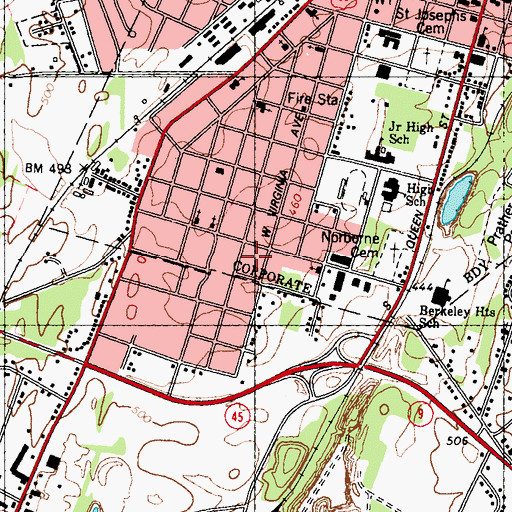 Topographic Map of Adam Stephen Homes, WV