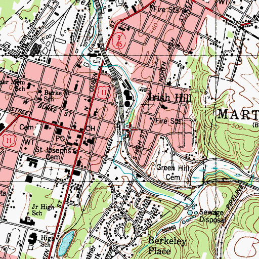 Topographic Map of Adam Stephen Mill (historical), WV