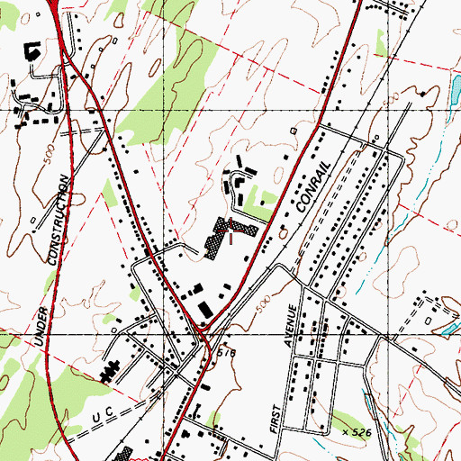Topographic Map of Berkeley Plaza Shopping Center, WV