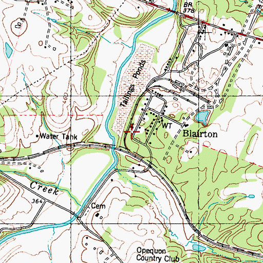 Topographic Map of Blairton School (historical), WV