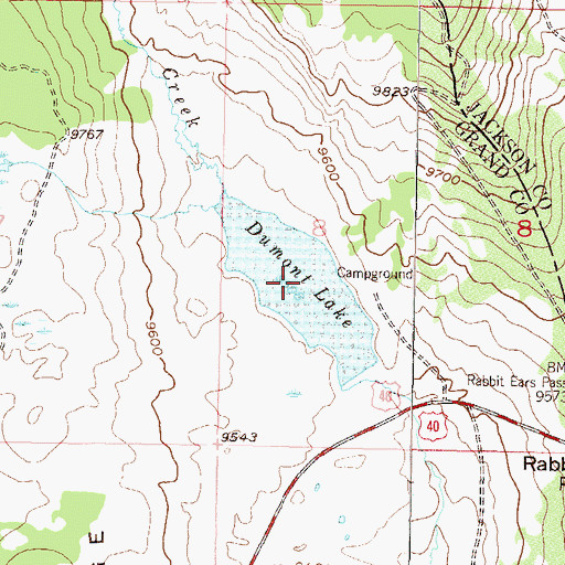 Topographic Map of Dumont Lake, CO