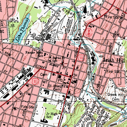 Topographic Map of Calvary United Methodist Church, WV