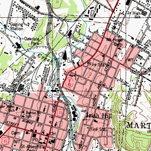 Topographic Map of Church of God, WV