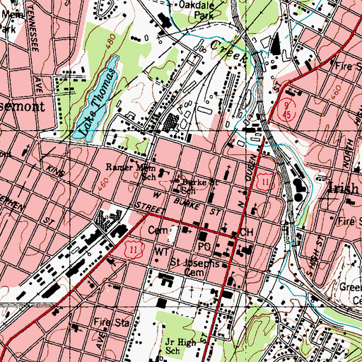 Topographic Map of Dudley Free Baptist Church, WV