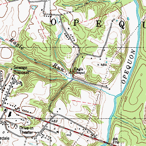 Topographic Map of Eagle School (historical), WV