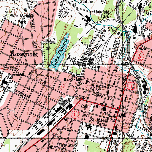 Topographic Map of Ebenezer Baptist Church, WV