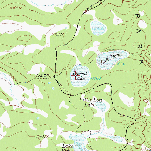 Topographic Map of Round Lake, CO