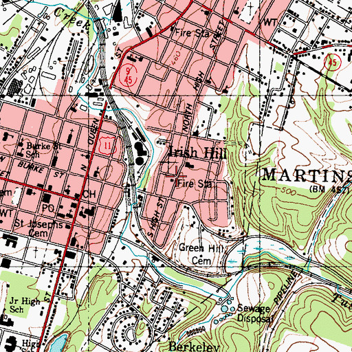 Topographic Map of Fire Station Number 4, WV