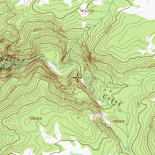 Topographic Map of Fishhook Creek, CO