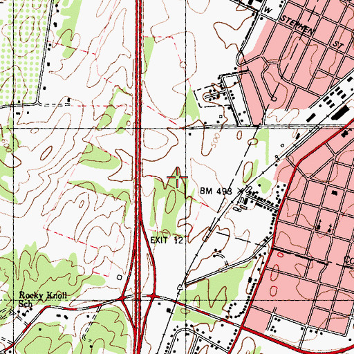 Topographic Map of Martinsburg Mall Shopping Center, WV