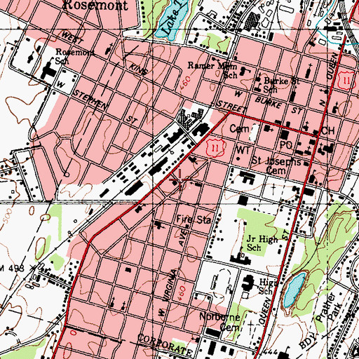 Topographic Map of Martinsburg Seventh Day Adventist Church, WV