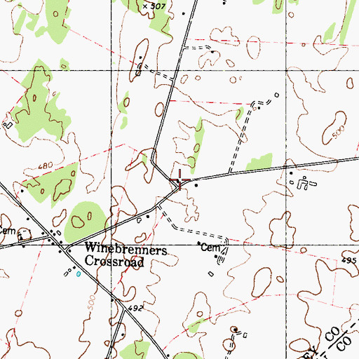 Topographic Map of Mount Airy School (historical), WV