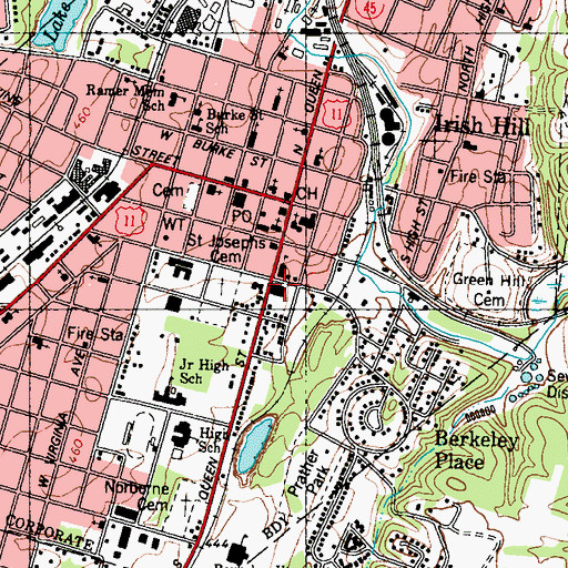 Topographic Map of Saint Joseph Parish School, WV