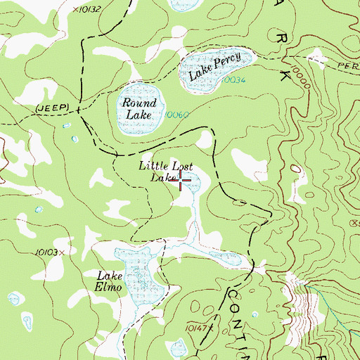 Topographic Map of Little Lost Lake, CO