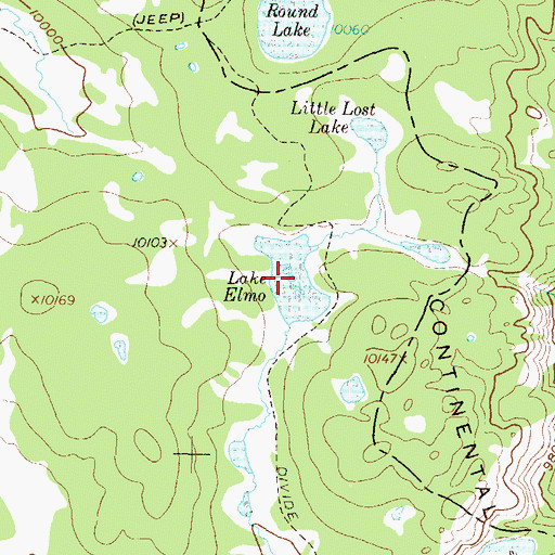 Topographic Map of Lake Elmo, CO