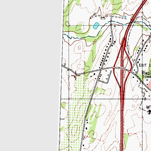 Topographic Map of Tuscarora School (historical), WV
