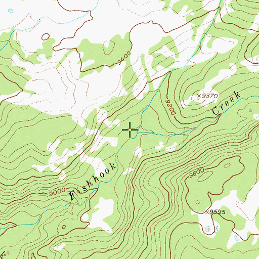 Topographic Map of Hogan Creek, CO