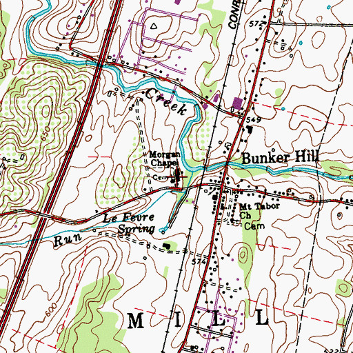 Topographic Map of Christ Episcopal Church (historical), WV