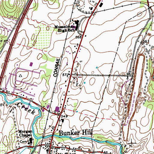 Topographic Map of Edgewood Manor, WV