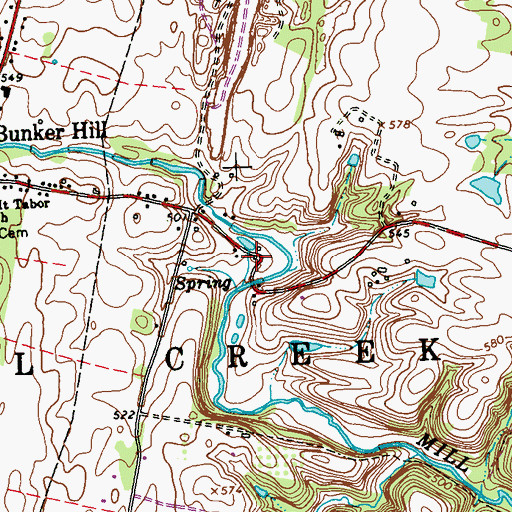 Topographic Map of Phoenix Mill (historical), WV